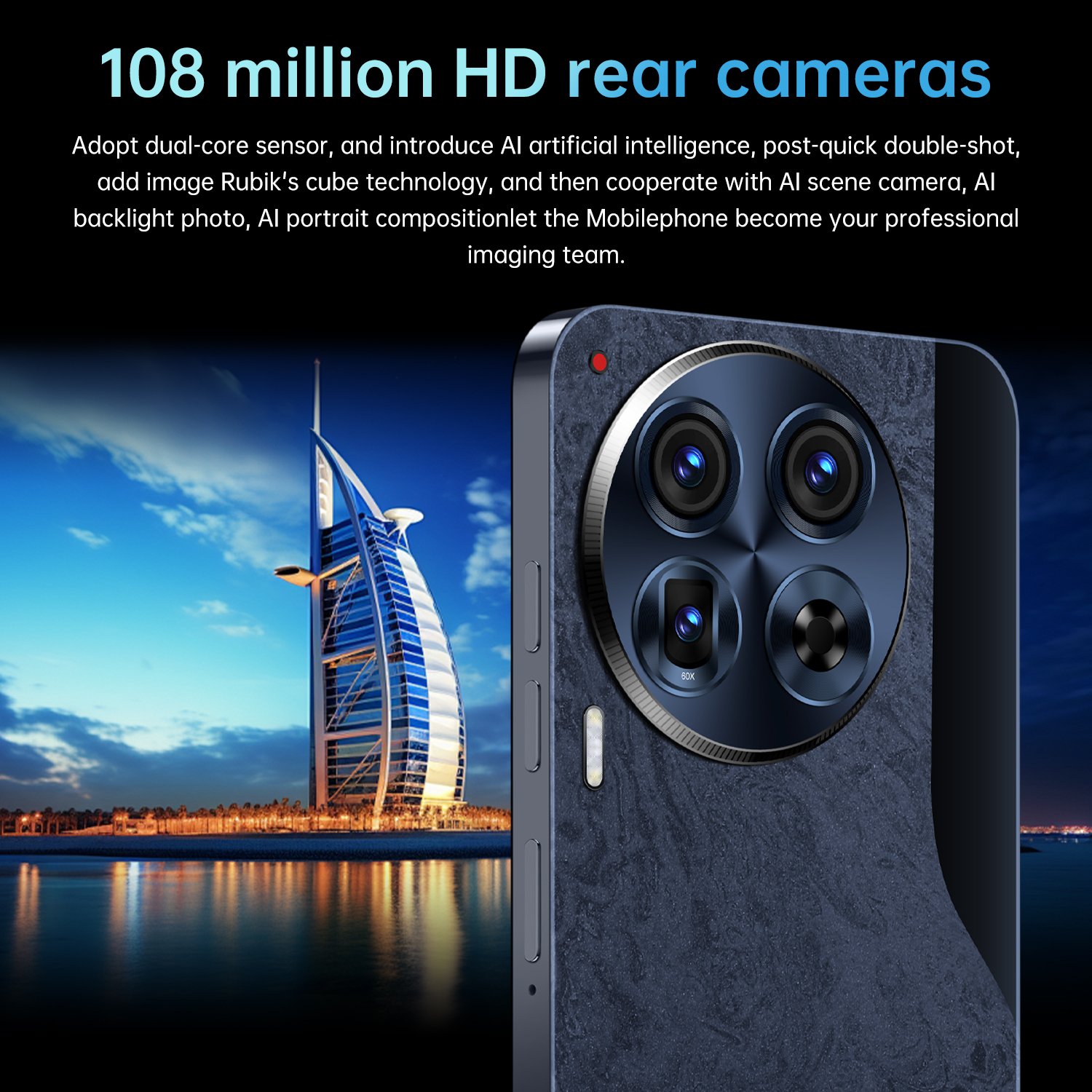108MP Rear HD camera 5G 3g&4g cell phones smartphone